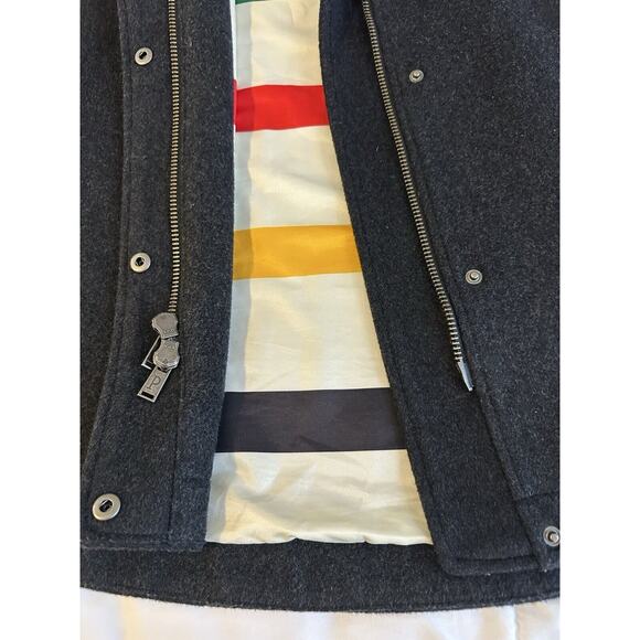 Pendleton Black Wool Womens Jacket Size M Full Zip and Snap Perfect Classic - Picture 5 of 13